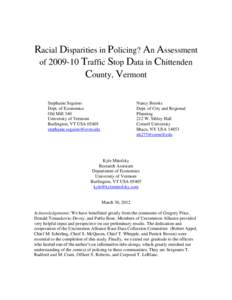 Chittenden County /  Vermont / Burlington /  Vermont / Racial profiling / Burlington /  Ontario / Burlington /  Iowa / Burlington – South Burlington metropolitan area / Geography of the United States / Vermont