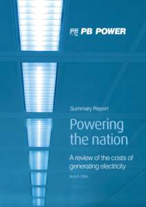 PB POWER  A review of the costs of generating electricity PB POWER