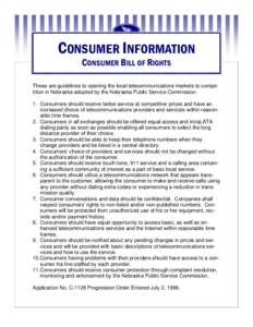 Consumer Bill of Rights 1-09.pub