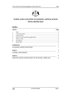 Town and Country Planning (Application Fees) Order[removed]Index c TOWN AND COUNTRY PLANNING (APPLICATION