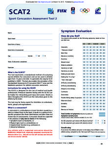 Concussion / Balance disorder / Rehabilitation / Sports medicine / Glasgow Coma Scale / Test / Medicine / Health / Neurotrauma