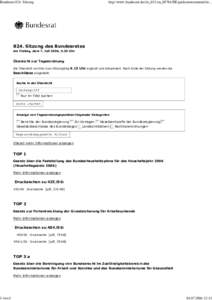 Bundesrat 824. Sitzung  1 von 4 http://www.bundesrat.de/cln_051/nn_99794/DE/parlamentsmaterial/to...