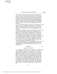 Standing Rules of the United States Senate /  Rule XXII / Standing Rules of the United States Senate /  Rule XIX / Quorum / United States Senate / Adjournment / Appeal / Standing Rules of the United States Senate / Principles / Government