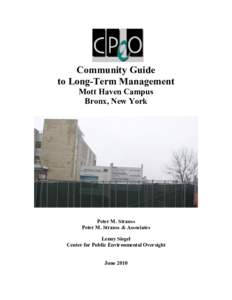 Community Guide to Long-Term Management Mott Haven Campus Bronx, New York  Peter M. Strauss