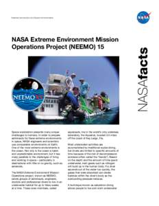 NASA Extreme Environment Mission Operations Project (NEEMO) 15 XV possible t-shirt colors