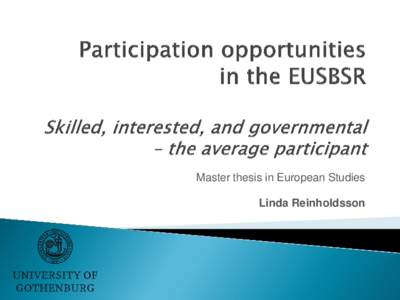 Skilled, interested and governmental – participation opportunities in the EU Strategy for the Baltic Sea Region