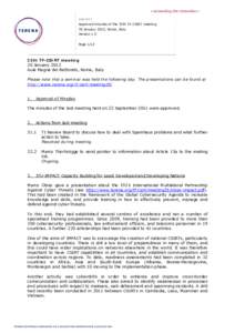 SUBJECT  Approved minutes of the 35th TF-CSIRT meeting 30 January 2012, Rome, Italy Version 1.0 Page 1/12