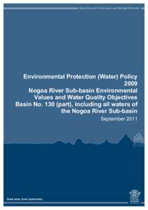 Environmental Protection (Water) Policy 2009 Nogoa River Sub-basin Environmental Values and Water Quality Objectives Basin No[removed]part), including all waters of the Nogoa River Sub-basin