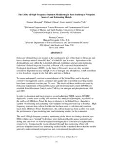 The Utility of High Frequency Nutrient Monitoring in Post-Auditing of Nonpoint Source Load Estimating Models