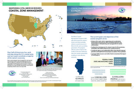 Physical geography / Coastal Zone Management Act / Waukegan /  Illinois / Coastal management / Coastal States Organization / Calumet Stewardship Initiative / Environment / United States / Chicago metropolitan area / National Ocean Service / National Oceanic and Atmospheric Administration