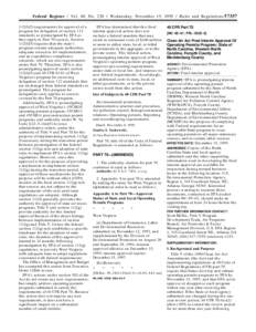 Federal Register / Vol. 60, No[removed]Wednesday, November 15, [removed]Rules and Regulations[removed]l)(5) requirements for approval of a program for delegation of section 112 standards as promulgated by EPA as they appl