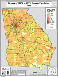 Density of 100% to 125% Poverty Population 1990 Fannin Catoosa