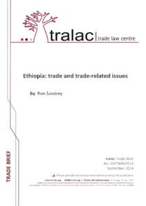 Microsoft Word - S14TB092014 Sandrey Ethiopia trade and trade related issues[removed]