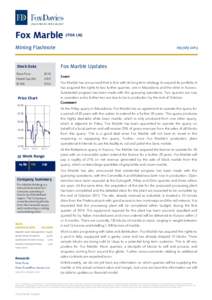 Fox Marble (FOX LN) Mining Flashnote Fox Marble Updates Stock Data Share Price: