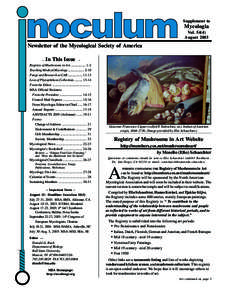 Supplement to  Mycologia VolAugust 2003