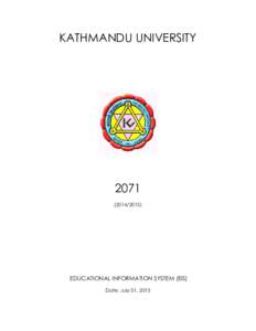 KATHMANDU UNIVERSITY)  EDUCATIONAL INFORMATION SYSTEM (EIS)