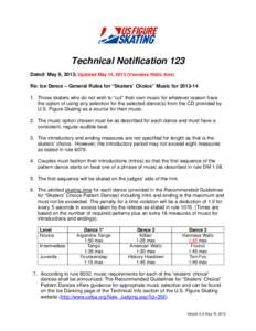 Microsoft Word - TN 123 Dance Skaters Choice Music