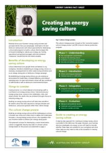 Energy saving fact sheet  Creating an energy saving culture Introduction