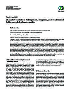 Hindawi Publishing Corporation ISRN Dermatology Volume 2013, Article ID[removed], 25 pages http://dx.doi.org[removed][removed]Review Article