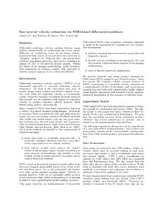 Fast interval velocity estimation via NMO-based differential semblance Jintan Li∗ and William.W.Symes, Rice University Summary Differential semblance velocity analysis flattens image gathers automatically by minimizing