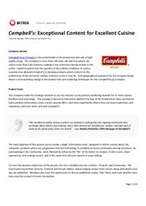 Campbell Soup Company / Technology / Humanities / Electronics / Keds / Website / Internet