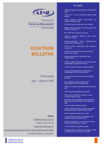 Bu sayda:  Elektron Bülleten 2015