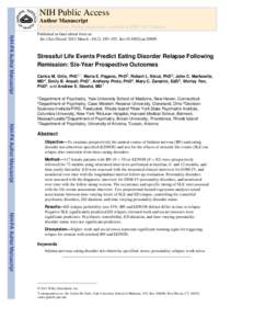 Eating disorder / Anorexia nervosa / Obsessive–compulsive personality disorder / Personality disorder / Major depressive disorder / Borderline personality disorder / Mental disorder / Psychopathology / Schizoaffective disorder / Psychiatry / Abnormal psychology / Clinical psychology