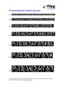   www.linotype.com ITC Rennie Mackintosh™ Initials & Ornaments 24 pt