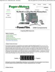 Pagermotors.com: Flexible Solar Cells - Instructions