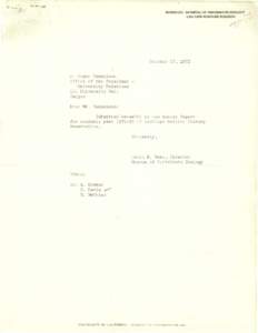 October 17, 1972 J. Roger Samuelson Office of the President University Relations 141 University Hall Campus