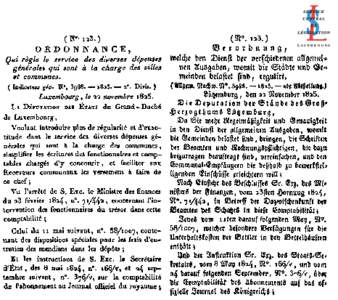 (N°. 123.) ORDONNANCE, Q u i règle le service des diverses dépenses générales qui sont à la charge des villes et communes. (Indicateur gén. N°. 3988. — 1825. — 2 . Divis.)