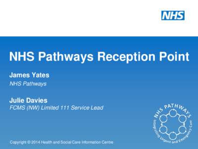 NHS Pathways Reception Point James Yates NHS Pathways Julie Davies FCMS (NW) Limited 111 Service Lead