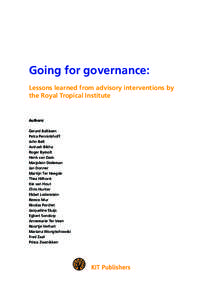 2664.Bw.Bk.Bull.Governance 5_Gov:00 Pagina 1  Going for governance: Lessons learned from advisory interventions by the Royal Tropical Institute