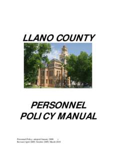 Microsoft Word - Llano County Personnel Policy Manual Oct 2010Revision _2_