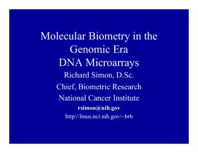 Chemistry / Gene expression profiling / DNA microarray / Affymetrix / Gene expression / Anil Potti / Tiling array / Microarrays / Biology / Biochemistry