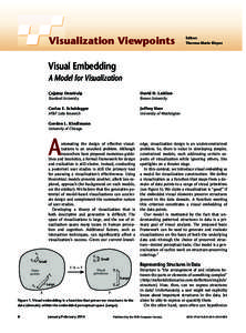 Visualization Viewpoints  Editor: Theresa-Marie Rhyne  Visual Embedding