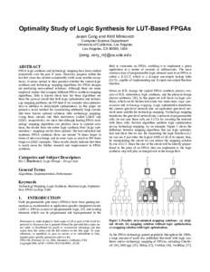 A case study of FPGA mappers optimality