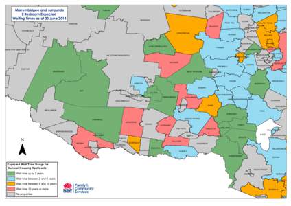 Murrumbidgee and surrounds MENINDEE 2 Bedroom Expected Waiting Times as at 30 June[removed]COB AR