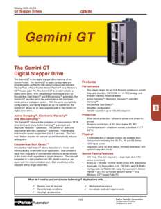 CatalogUSA  GT Stepper Drives GEMINI