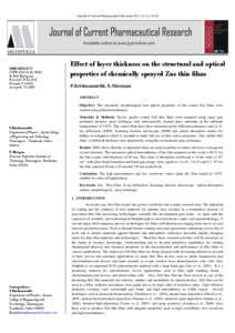 Journal of Current Pharmaceutical Research 2013 ;11 (1): [removed]ISSN[removed]JCPR 2013;11 (1): 38-42 © 2010 Medipoeia Received[removed]