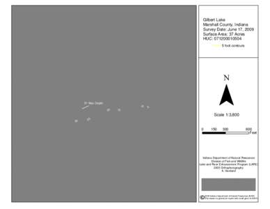 Gilbert Lake Marshall County, Indiana Survey Date: June 17, 2009 Surface Area: 37 Acres HUC: [removed]foot contours