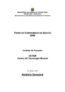 Microsoft Word - Rel. Semestral TCG CETEMdoc