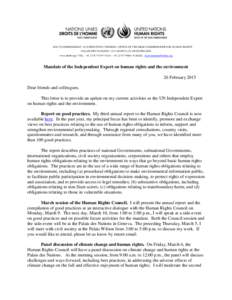 HAUT-COMMISSARIAT AUX DROITS DE L’HOMME • OFFICE OF THE HIGH COMMISSIONER FOR HUMAN RIGHTS PALAIS DES NATIONS • 1211 GENEVA 10, SWITZERLAND www.ohchr.org • TEL: +[removed] • FAX: +[removed] • E-MAIL