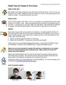 Microsoft Word - Health Tips for People in Areas Affected by the Recent Fires - ASH final _2_ _2_.doc