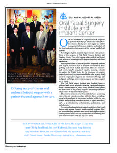 SPECIAL ADVERTISING SECTION  Oral and Maxillofacial Surgery Oral Facial Surgery Institute and