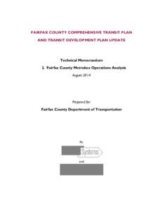 Technical Memorandum 2: Fairfax County Metrobus Operations Analysis
