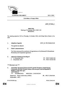 [removed]EUROPEAN PARLIAMENT Committee on Foreign Affairs  AFET_PV1016_1