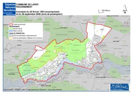 Espaces COMMUNE DE LARDY Naturels RECENSEMENT Sensibles