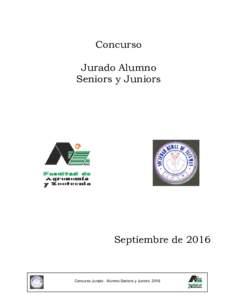 Concurso Jurado Alumno Seniors y Juniors Septiembre de 2016