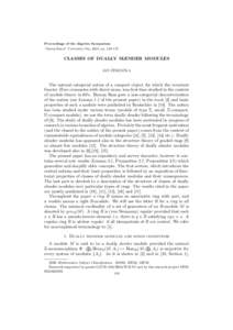 Proceedings of the Algebra Symposium “Babe¸s-Bolyai” University Cluj, 2005; pp. 129–137. CLASSES OF DUALLY SLENDER MODULES ˇ ˇ